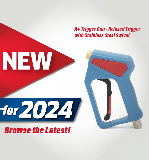 Image of A+ trigger gun on white background with the text "New for 2024, Browse the latest"